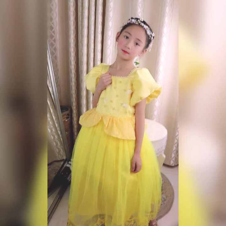 Fancy Costume Deluxe Cosplay Dress up Yellow Party Princess Belle