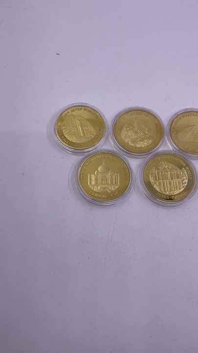 Custom Made Wholesale Metal Coin - Seven Wonders Souvenir