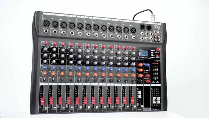 XTUGA CT120X Digital Sound Mixer - 12 Channel USB Audio Mixer