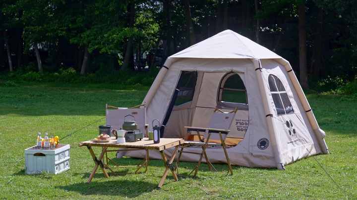 TAILI製造自動インフレータブルエアチューブテント防水キャンバス家庭