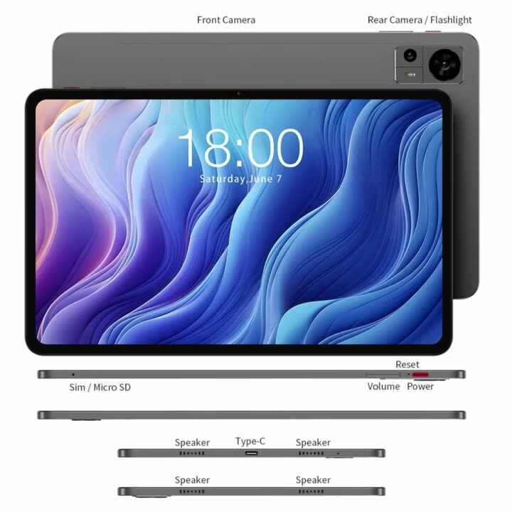 Androidタブレット本体 Teclast T60 AI 128GB 6GB RAM Teclast T60 4G LTE Tablet - 12 Inch, 8GB+256GB, Android 13