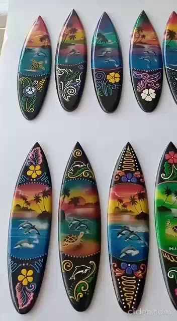 Miniature Wooden Surfboard 15cm - Custom Surfboard Decor