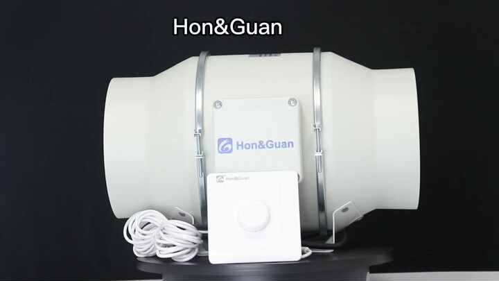 Hon&guan Eco-Watt Mixed-Flow Inline Duct Fan - 4 Inch HF-100PE