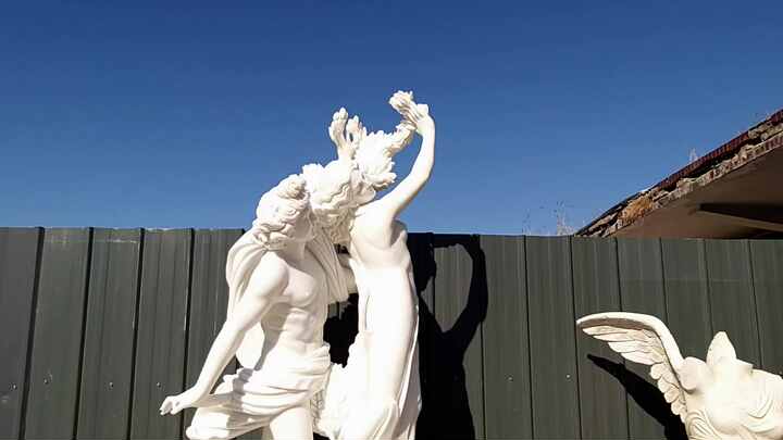 ベルニーニの等身大庭園石像 ギリシャ彫刻 大理石像 アポロとダフネ