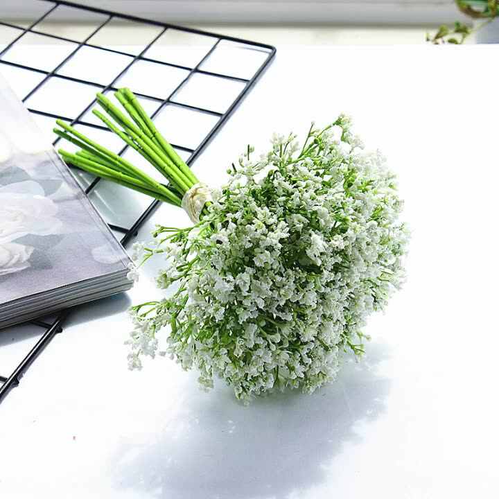 Grohandel Knstliche Blumen Flores Mini Gypsophila Knstliche Seide Wei  Blau Baby Atem Knstliche Blumen in Gro M050 China