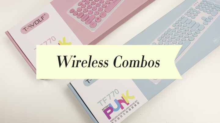 T-WOLF TF770 Wireless Keyboard and Mouse Combos for Office