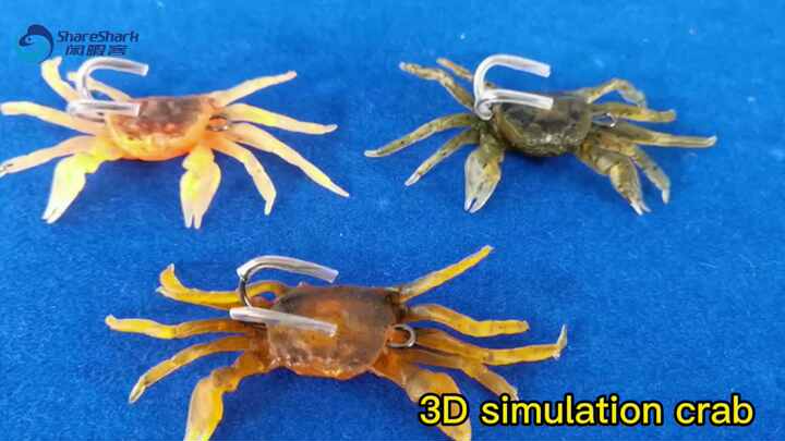 Shareshark 10cm Crab Lure3D Simulation Crab Bait With Hook