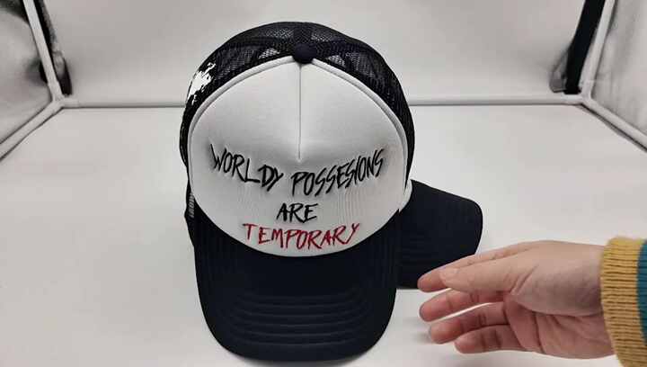 Women's Summer Sports Distressed Washed Trucker Hat High Top
