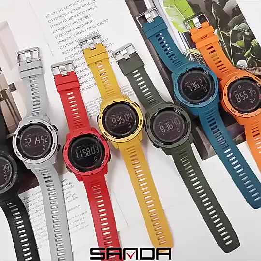 Sanda Brand 2145 Men Watches Sports Pedometer Calories 50m Waterproof Led  Digital Watch Wristwatch Relogio Masculino for Boy