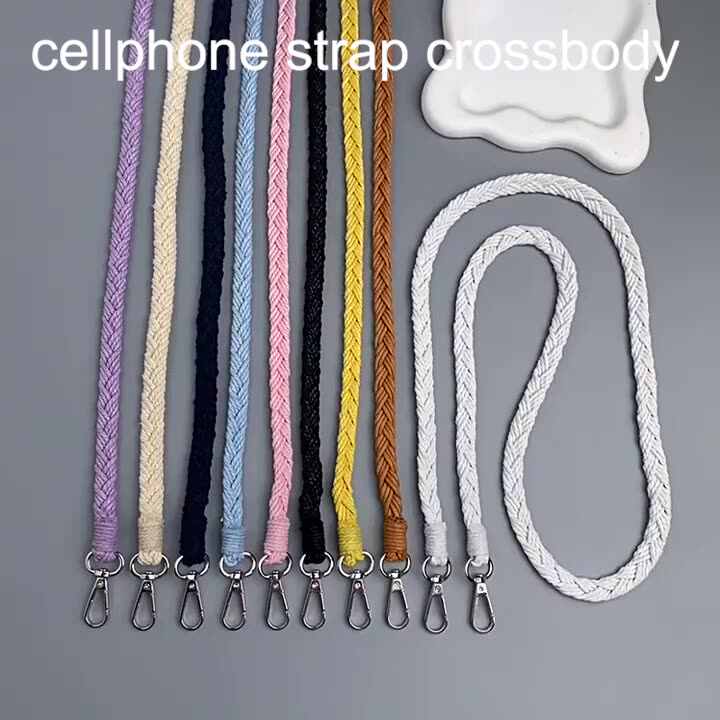 Braided Cross Smartphone Strap Versatile Lanyard Cellphone Holder