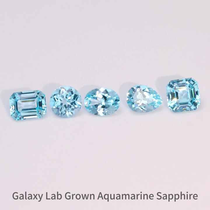Wholesale Price Lab Grown Sapphire Aquamarine Blue Color