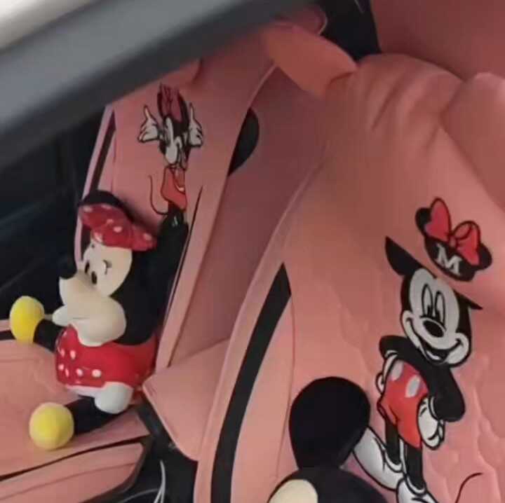 Coussin De Siège Auto Dessin Animé En Peluche - 54x48x1,5 Cm - Gris Doux Pour Voiture, Bureau Ou Maison