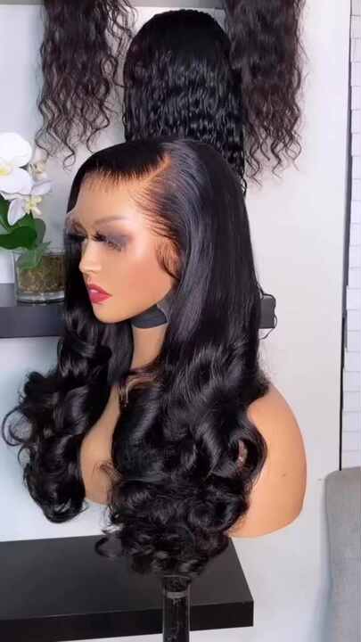Double Drawn Curly Lace Front Wigs High Quality Human Hair
