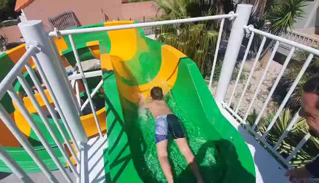 Outdoor Kids Playground Swimming Pool Ride Fiberglass Tube Slide for ...