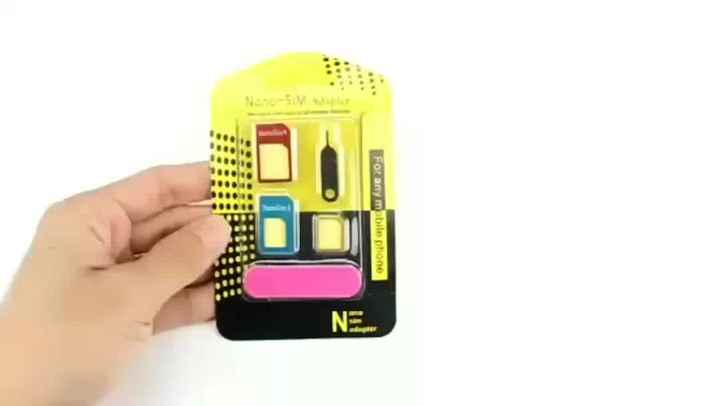 5 in 1 SIM Card Adapter with Sander Open Needle Tray Eject Pin for