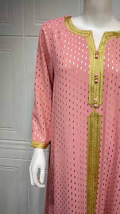 Middle East Traditional Long Sleeves Plus Size Maxi Dress Islamic