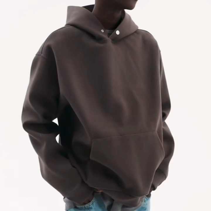 Wholesale Oversize Hoodies with Buttons - Unisex Snap Pullover