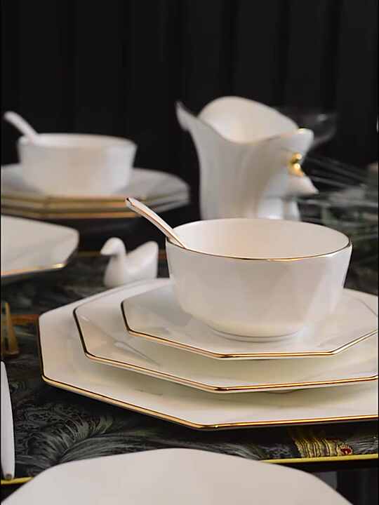 Dinner Plate Sets Ceramic - Elegant Bone China Tableware