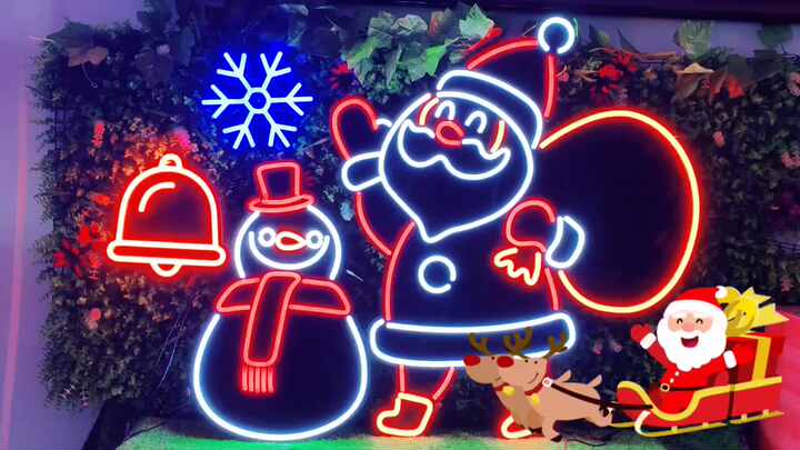 カスタムメイドオープンネオンサインChristmas 3D装飾記号文字led