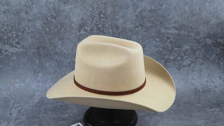 LiHua Western Plain Felt Cowboy Hats Wholesale Leather Band Cowboy Hats for  Men With 100%Handmade
