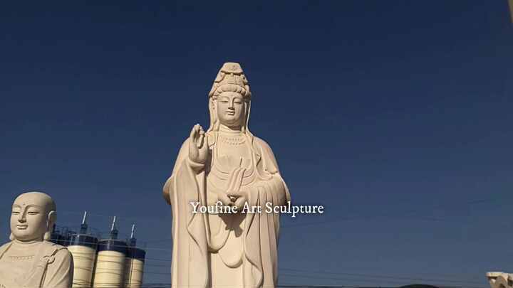 屋外ガーデン等身大白い大理石観音仏石像| Alibaba.com