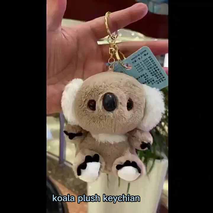 Koala Plush Keychain - Cute Stuffed Animal Keyring with Custom