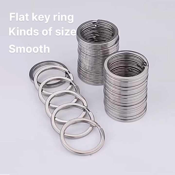 Stainless Steel Double Flat Split Rings for Key Chains