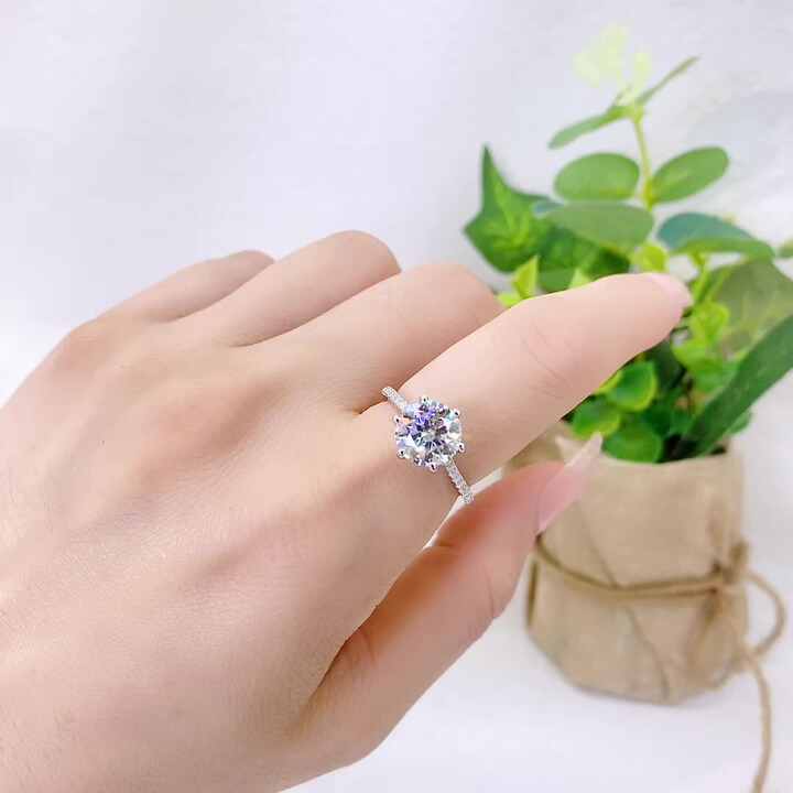 Wholesale Fine Jewelry Finger Rings 925 Sterling Silver D-vvs