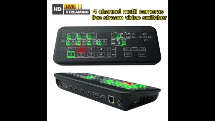 Broadcast Video Streaming Switcher - 4 Channel OBS Live Streamer