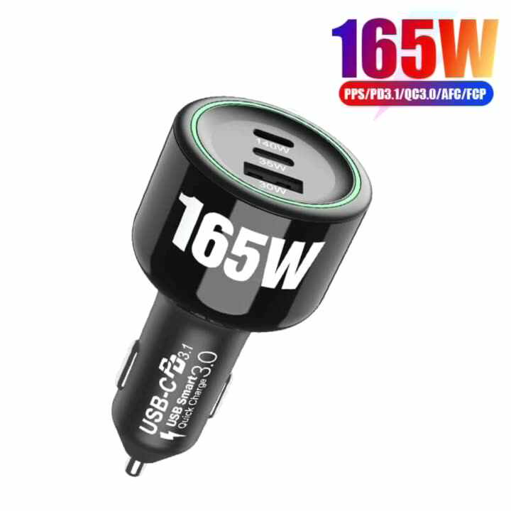 Chargeur Voiture Allume-cigare 100W : 6 Ports (USB, USB-C, PD QC) Charge Rapide Pour IPhone, Samsung, Huawei - Noir