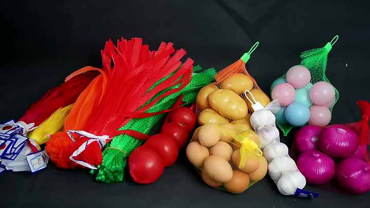PE Fruit Net Mesh Bag with Sealed Bottom and Handle Grocery Net Mesh Fruit  Vegetable Packing Bag