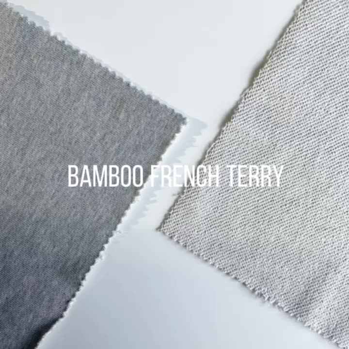 Bamboo Cotton French Terry Thick 400GSM | 420GSM 70%Bamboo 30%Cotton Fiber  Dyed Super Breathable Bamboo French Terry Fabric