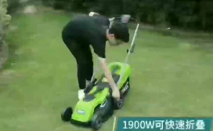 Small Household Rechargeable Hand Pushed High Power Lawn Mower