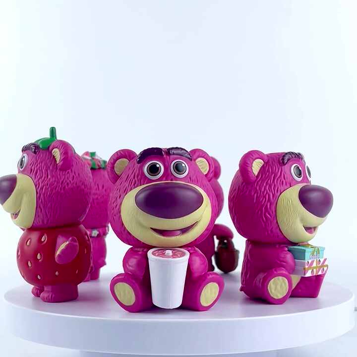 Lots-o'-huggin' Strawberry Bear Figure - Cute Decorative Toy