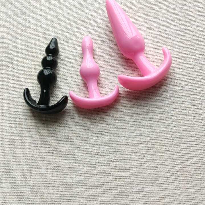 DN014/Wholesale Cheap TPE Women/Men Adult Sex Toy Anal Sex Butt Plug Black  Beads