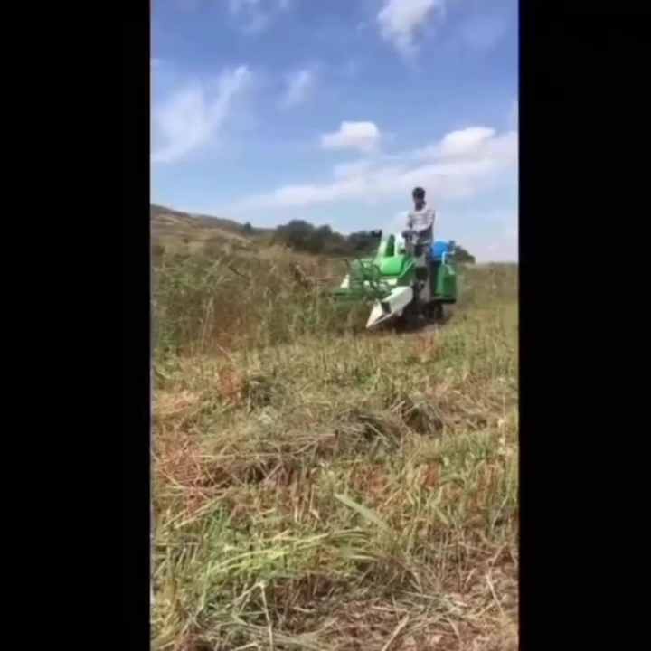 ミニ菜種脱穀機米小麦と大豆のコンバインハーベスター低損失率