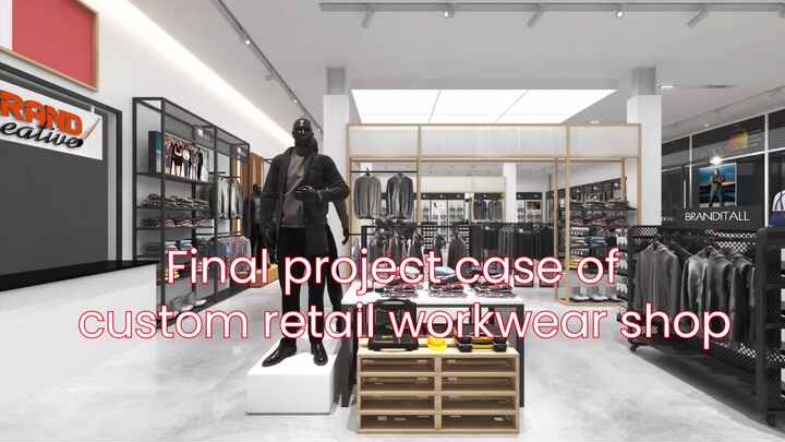 Custom Workwear Store Interior Design High End Display