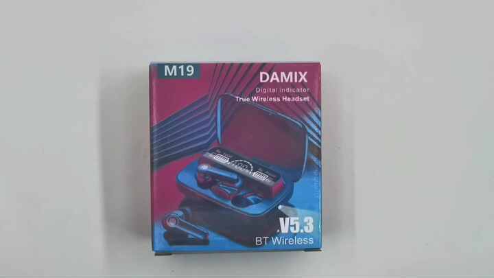 M19 TWS Bluetooth Earbuds with Mic & Flashlight, True Wireless