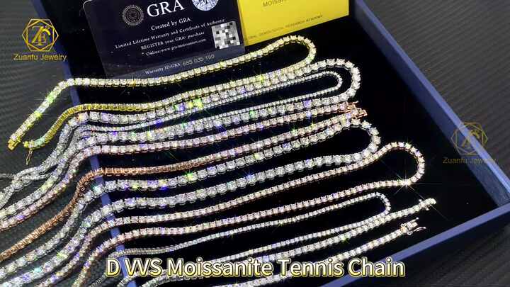 Wholesale Iced Out VVS Moissanite Tennis Chain