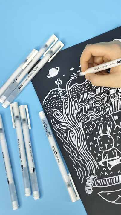 Artecho Gel Pens Smooth, Glittery Writing for Black Paper