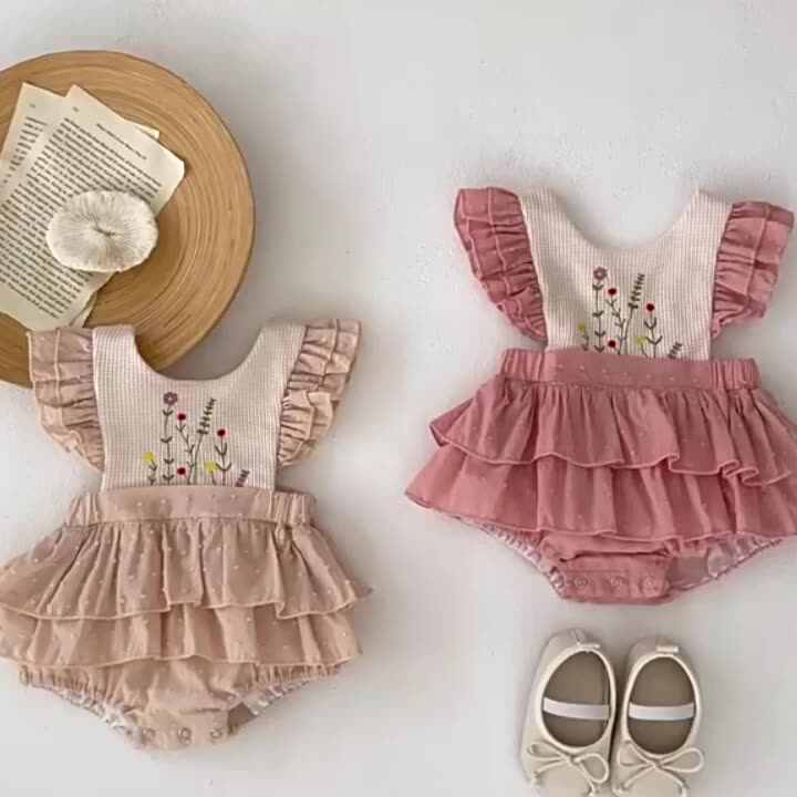 Vintage Baby Girls' Bodysuit and Hairband Set