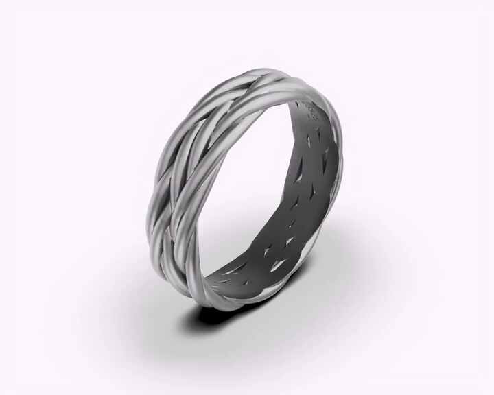 Anello Infinity Loop In Argento Sterling: Fascia A Goccia Aperta - Foto 7