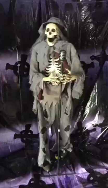 新デザイン ハロウィン リアルなアニマトロニクス 口が動く 話す