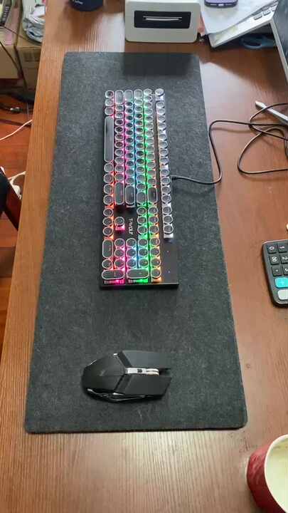 Wool Felt Mouse Pad - Anti Slip Desk Mat for Office & Gaming