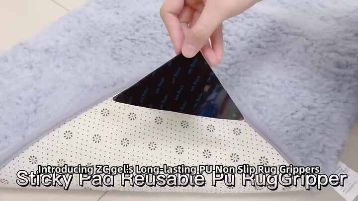 Customized Reusable PU Gel Rug Gripper Protector Non Slip Carpet