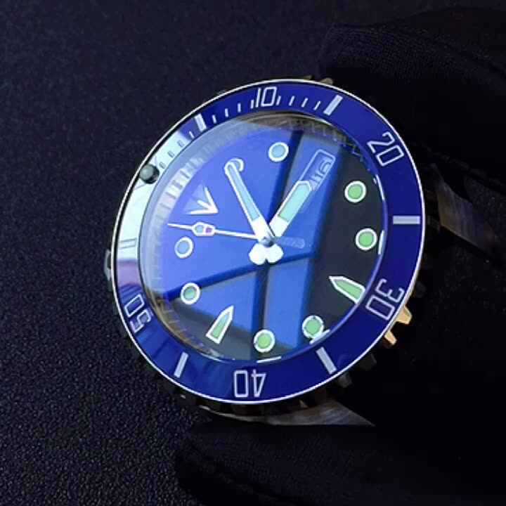 Black Blue Green Sloped Ceramic Bezel Insert Luminous Pip at 12  SKX007/009 Wristwatch Tools Parts