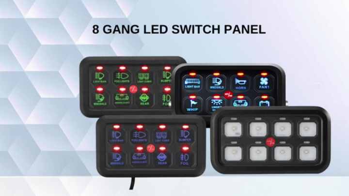 New Orange LED LIGHT BAR SWITCH PANEL - 60A, 12V, 160a