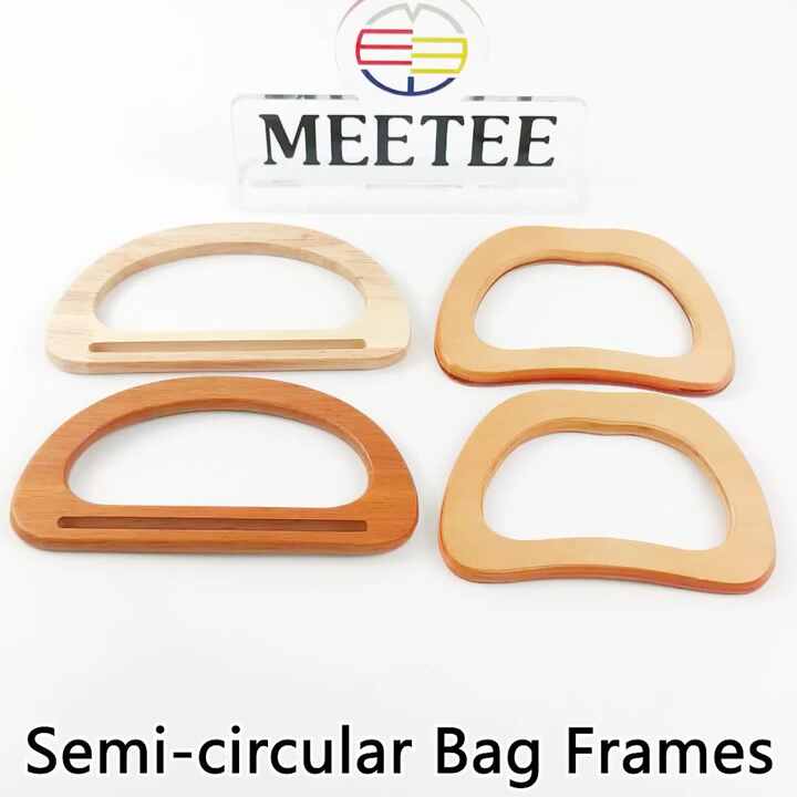 Meetee XP036 Other Bag Parts Accessories Handbag Wooden Purse  Frame Kiss Clasp Women Wallet Solid Wood Bag Handle