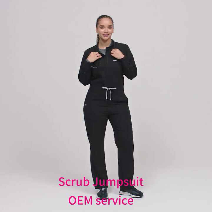 New Arrivals OEM Long Sleeve Jogger Medical Hospital Nursing Scrub Uniforms  Women Nursing Scrubs Jumpsuit With Women