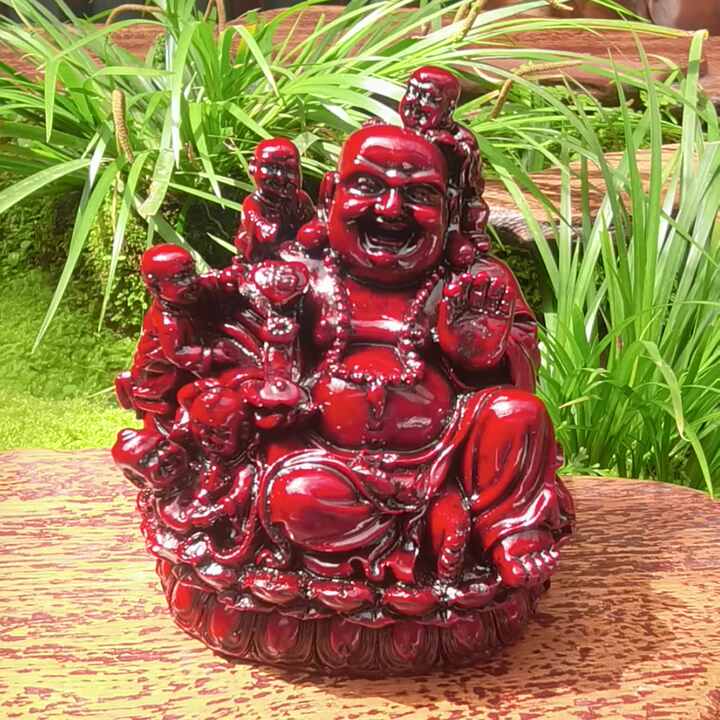 Chinese God Wealth Face Female Buddha Statue - Feng Shui Home